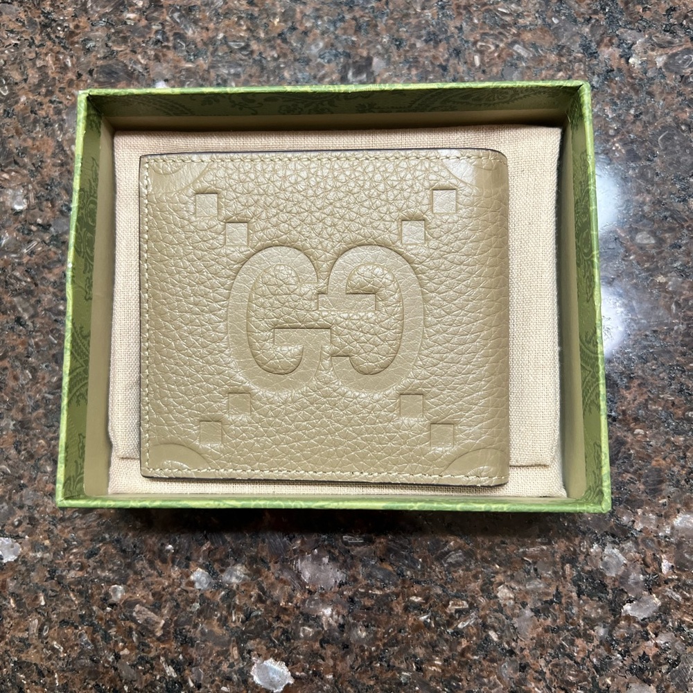 Gucci Beige Leather Card Holder Wallet NWT - Picture 5 of 6